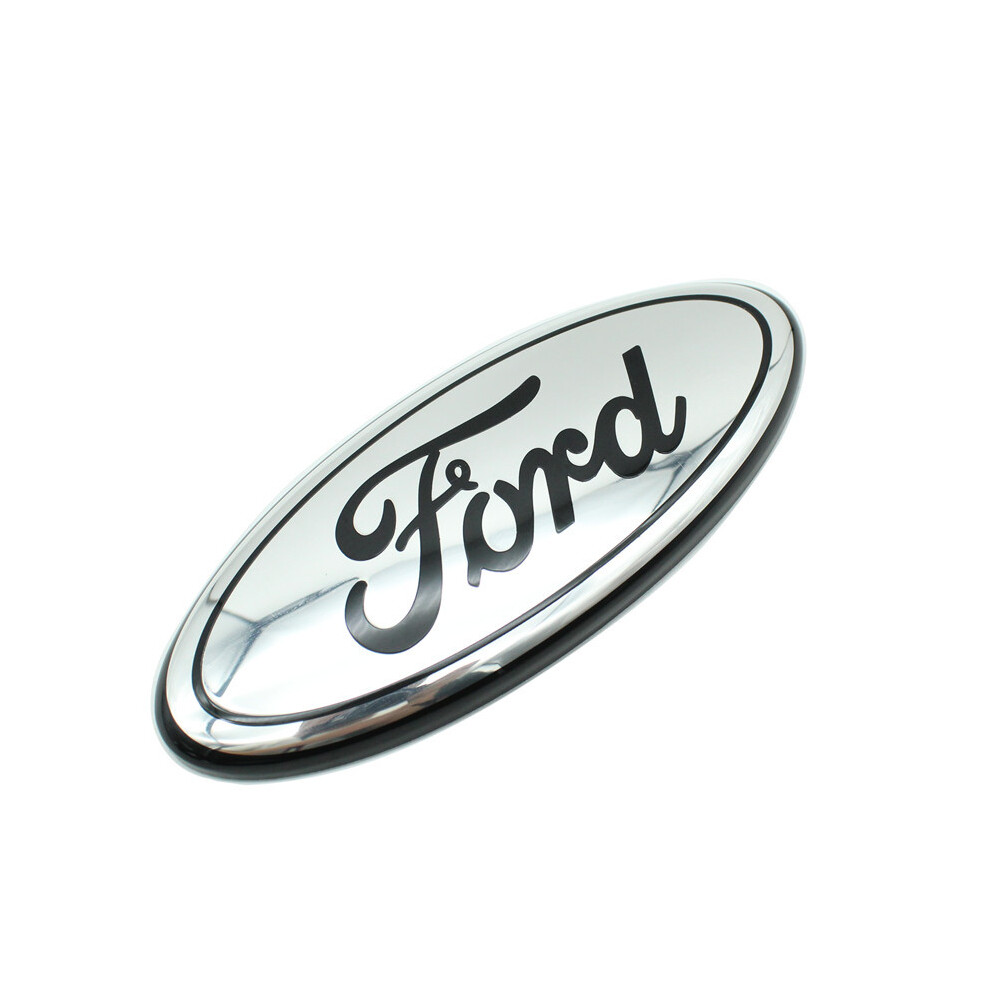 Starfull 7 Inch (17.5*7Cm) For Ford Front Grille Ford Emblem Badge- Silver/Black