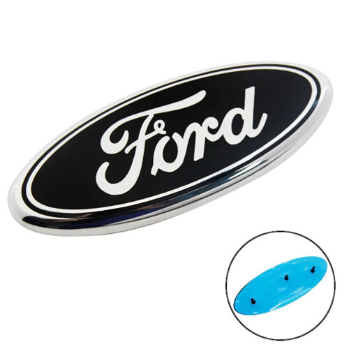 2PCS FORD BLACK EMBLEMS OVAL 9 INCH LOGO Grille/Tailgate Badge 2004-16 1