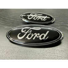 2PCS FORD BLACK EMBLEMS OVAL 9 INCH LOGO Grille/Tailgate Badge 2004-16