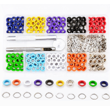 400pcs Metal Eyelets Grommets Kit with Hole Punch and Setting Tool Eyelet 5mm