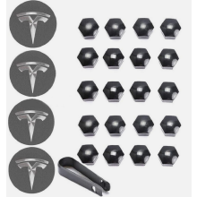 For Tesla Model 3 S X Y Car Wheel Center Hub Cap Cover Lug Nut Covers Kit Grey 1 sold in last 24 hours