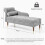 Velvet Chaise Longue with Armrest & Lumbar Pillow 2