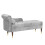 Velvet Chaise Longue with Armrest & Lumbar Pillow 3