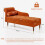 Velvet Chaise Longue with Armrest & Lumbar Pillow 8
