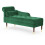 Velvet Chaise Longue with Armrest & Lumbar Pillow 14