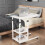 Dripex (White) Height Adjustable Mobile Rolling side table 6