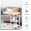 Dripex (White) Height Adjustable Mobile Rolling side table 8