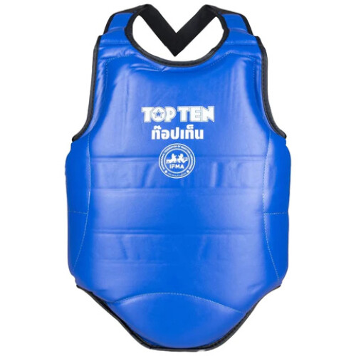 (Medium ) TOP TEN MUAY THAI IFMA APPROVED CHEST GUARD - BLUE