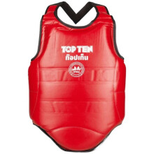 (Large ) TOP TEN MUAY THAI IFMA APPROVED CHEST GUARD - RED