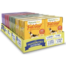 NATUREDIET Feel Good Selection Pack Alimento umido completo, 390g (Confezione da 16) La confezione può variare