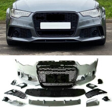 Audi A6 S6 2011-2014 Front Bumper Full Body Kit RS6 Look With PDC & Washer Holes
