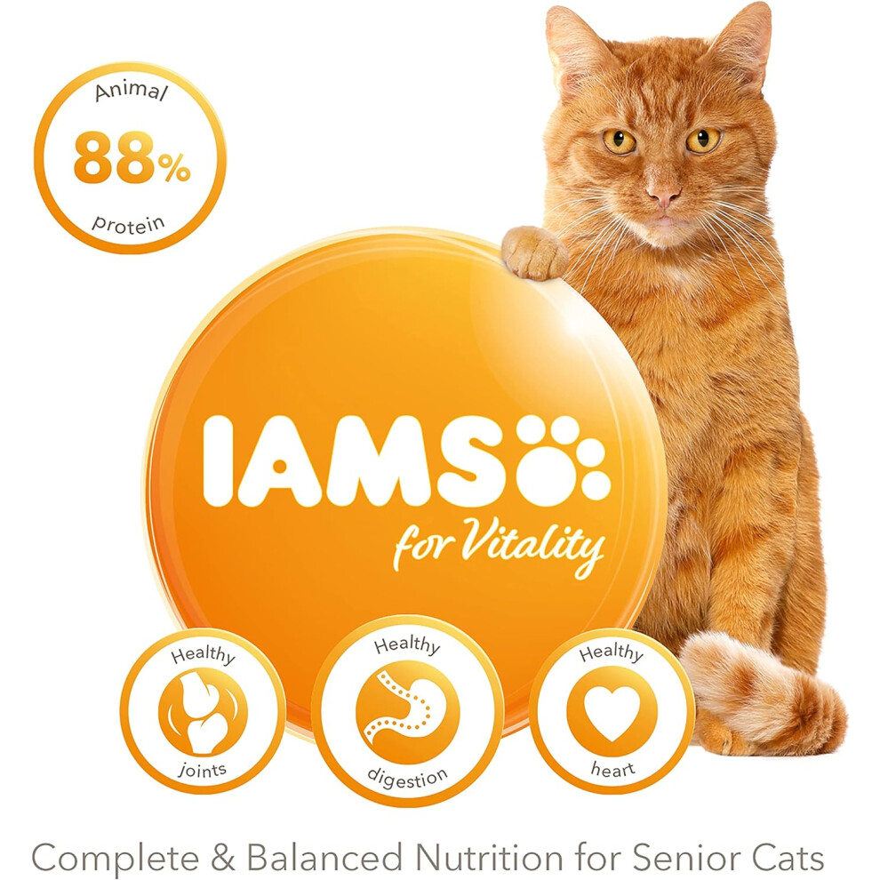 IAMS Complete Dry Cat Food for Senior 7+ Cats with Chicken 3 kg