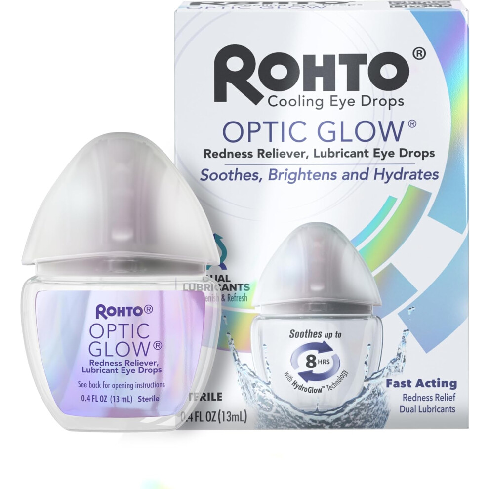 Rohto Cooling Sterile Eye Drops Optic Glow Redness Reliever Lubricant