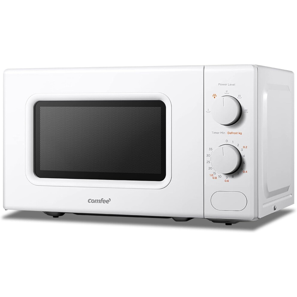 700W 20L Countertop Microwave Oven with Dual Knob