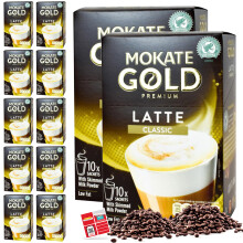 SOL 120pk (12 x 10pk) Mokate Coffee Sachets Latte Classic + Stickers