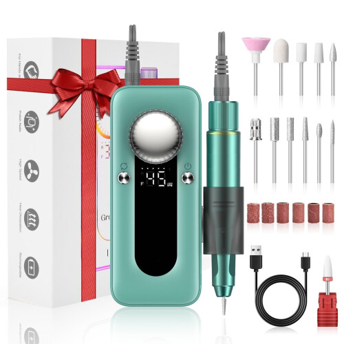 Electric Nail Drill Professional, Rechargeable Portable Nail File