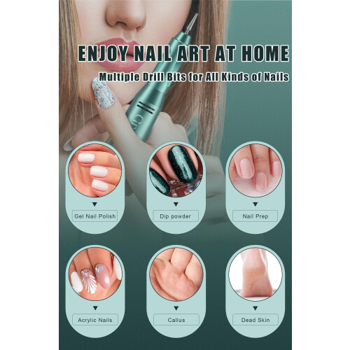 Electric Nail Drill Professional, Rechargeable Portable Nail File 1