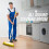 Soft Indoor Broom Long Handle Sweeping Brush Cleaning Floor Yellow 5