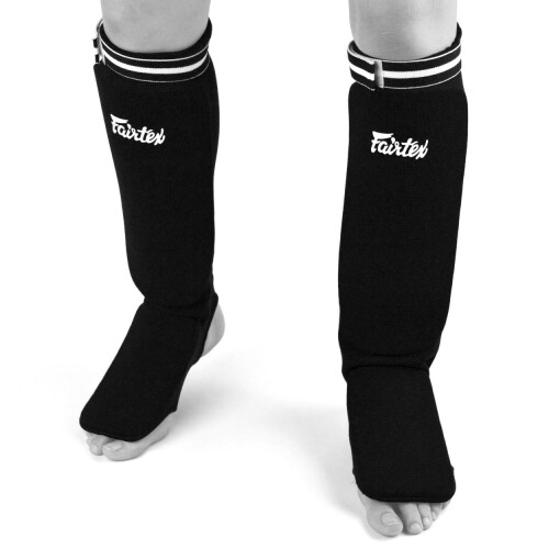 FAIRTEX COMPETITION MUAY THAI ELASTIC SHIN PADS - BLACK