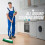 Soft Indoor Broom Long Handle Sweeping Brush Head Cleaning Floor Green 7