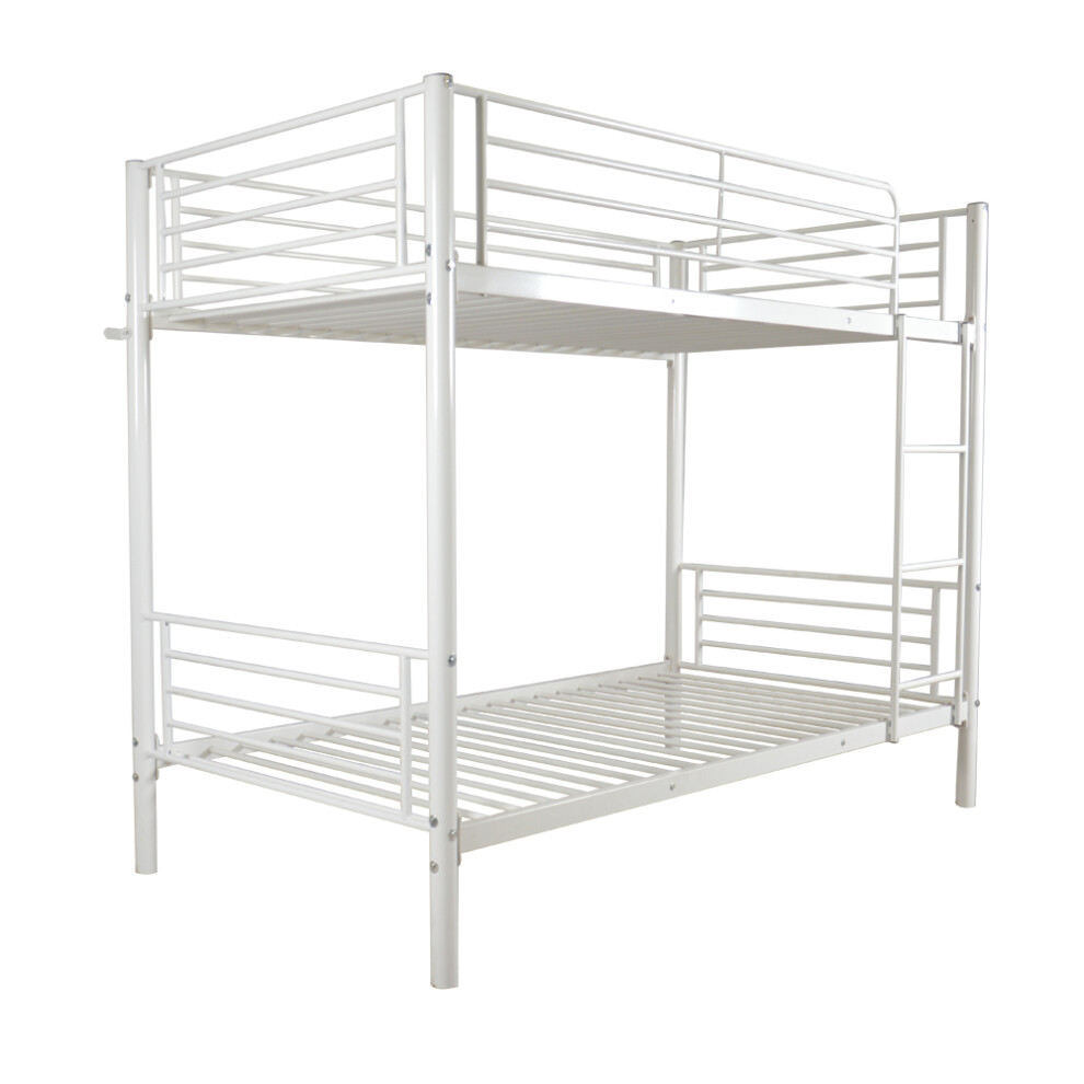 Twin Over Twin Bunk Bed Heavy Duty w/ Metal Frame and Ladder for Kids Teens Adult