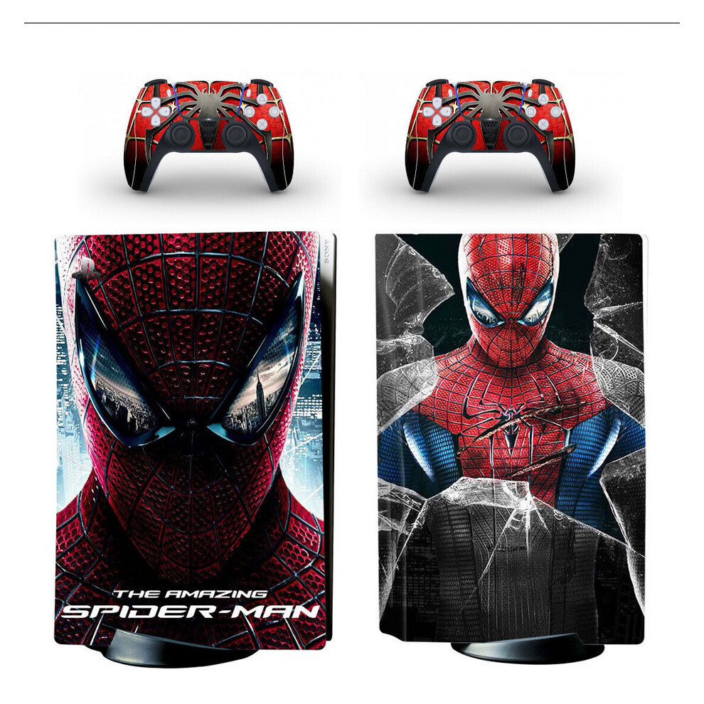 PS5 Disc Console The Amazing Spider-Man Skin Vinyl Sticker Set-image-OPC-PDHCCNV-NEW