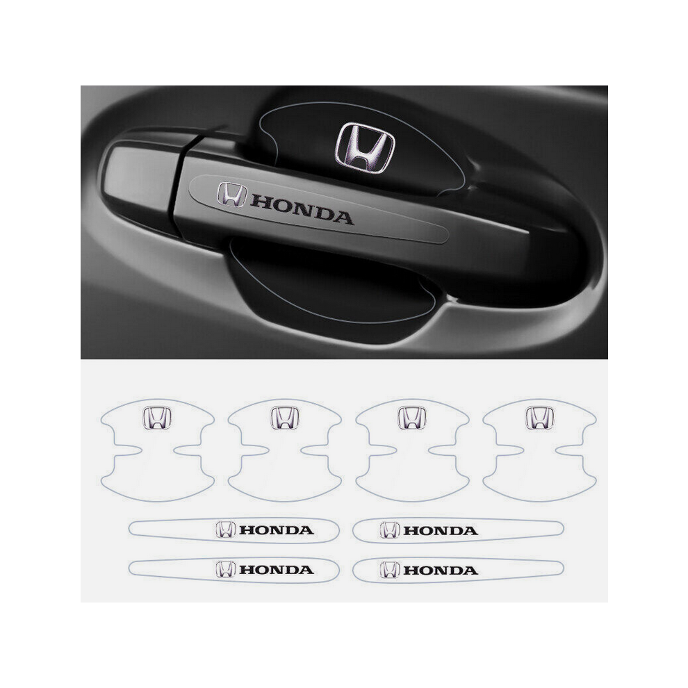 8pcs Invisible Car Door Handle Scratches Sticker Protector Film Decal for Honda