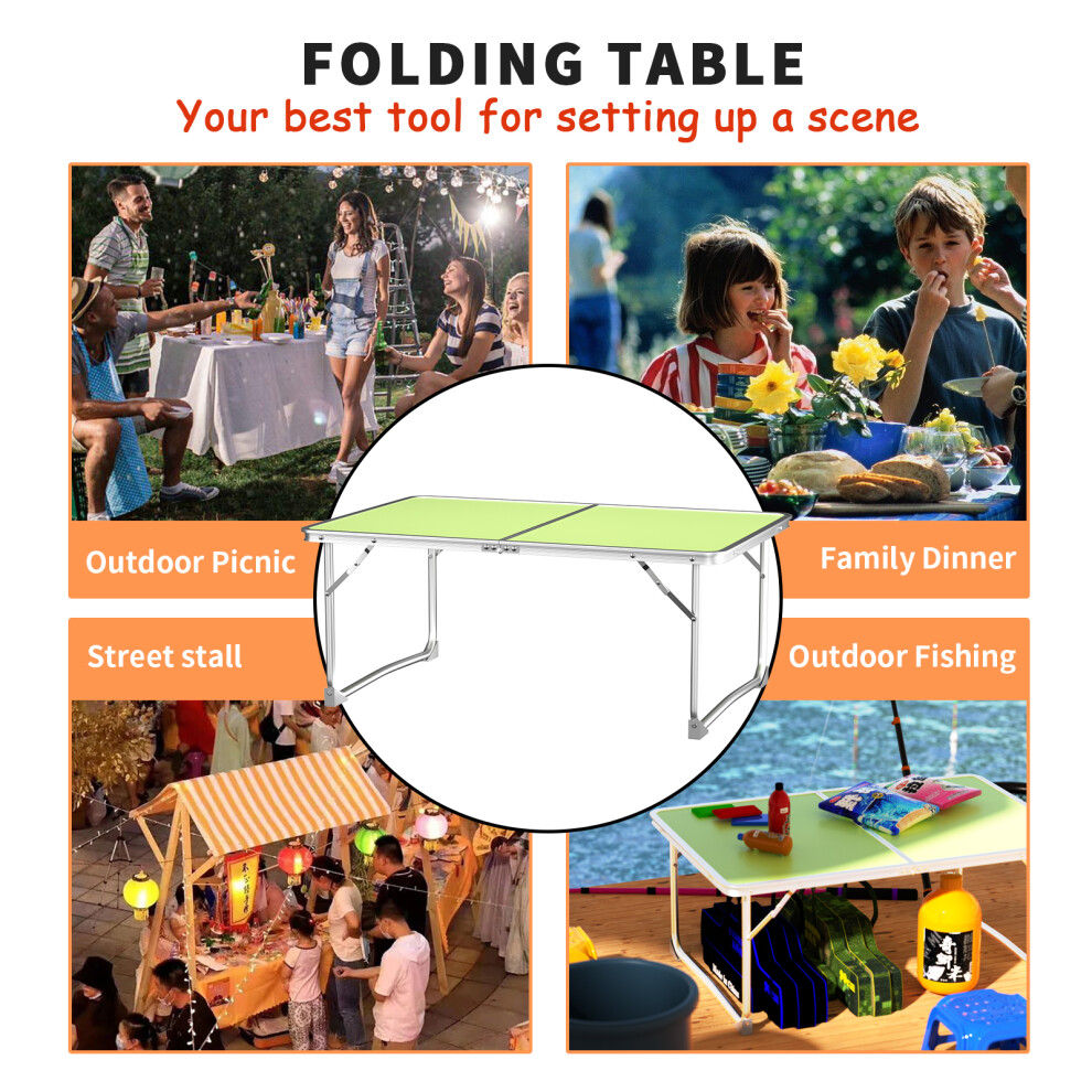 Photos - Outdoor Furniture  Portable Folding Camping Table, Lightweight Aluminum Picnic Table 60x40x26cm(White)
