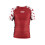 (X-Large) SCRAMBLE BAKA SHORT SLEEVE RASH GUARD - RED 1