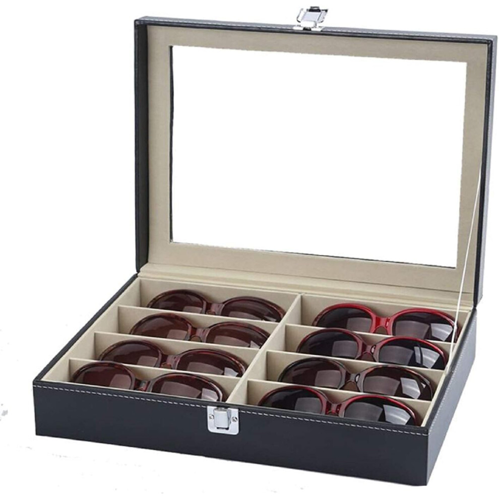 8 Grids Eyeglass Sunglasses Glasses Storage Case Display Shop Box Case