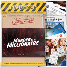 Cryptic Killers Unsolved murder mystery game Cold Case Files Investigation Detective clues/evidence date nights&party groups Murder of a millionaire