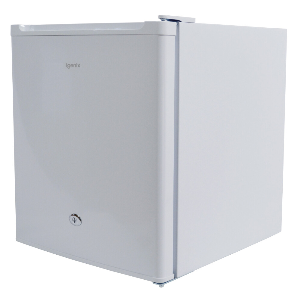 Igenix IG3711 Table Top Fridge with 47 Litre Capacity, 4 Litre Ice Box, 1 Shelf, Reversible and Lockable Door, White