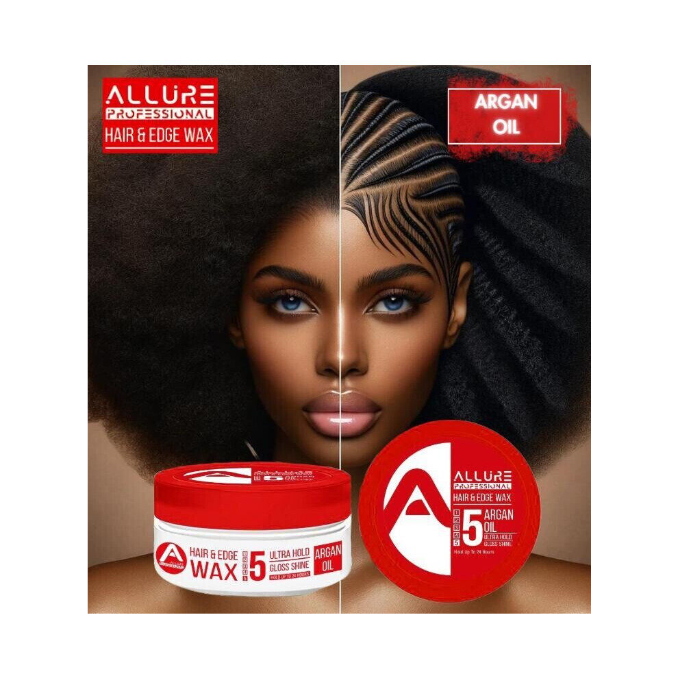Allure Hair And Edge Wax, ARGAN OIL 150ml