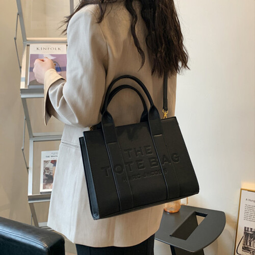 (Black) Womens Handbags Designer Pu Leather Casual Shoulder Crossbody Messenger Tote Bag for Work 2