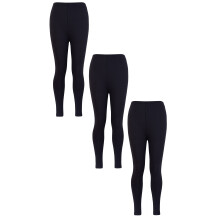(Black , 9/10 Years ) 3 Pack Girls 95% cotton Leggings