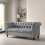 MCC (GREY) 2 seater Chesterfield Style Button Sofa Victoria 4