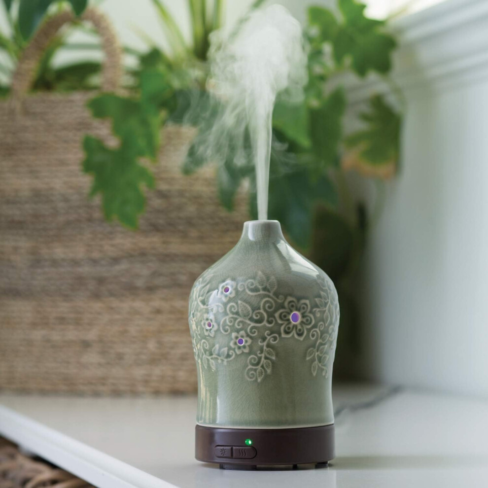 Ceramic Essential Oil Diffuser|100 ml 8 Colorful LED Lights- Perennial