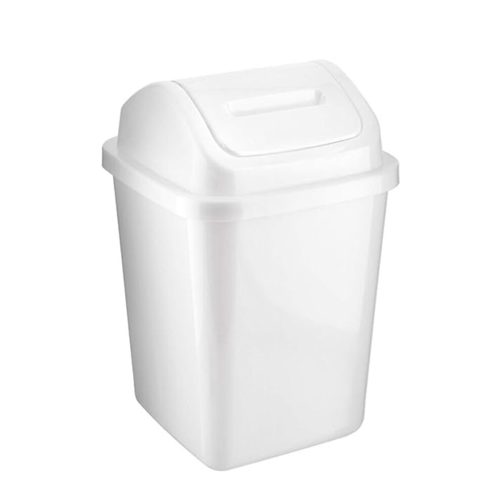 (White) 5L Bathroom Dust Bin Waste Paper Office Kitchen