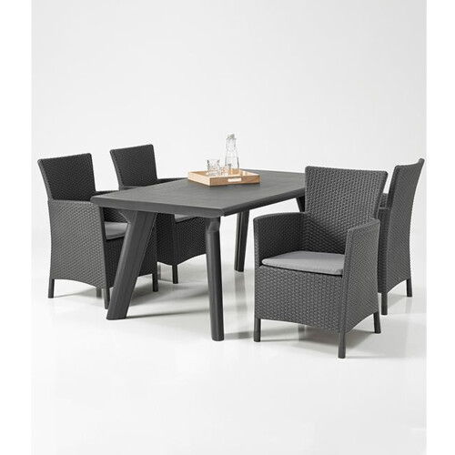 Keter Πολυθρόνα κήπου με μαξιλάρι Rattan Style Allibert - γραφίτης 2