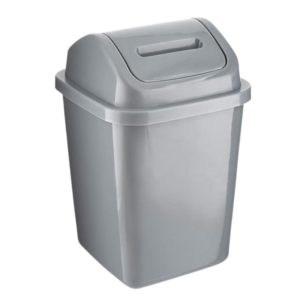 (Grey) 5L Bathroom Dust Bin Waste Paper Office Kitchen