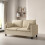 MCC (BEIGE) 2 Seater Linen Fabric Loveseat Sofa Laura 1