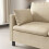 MCC (BEIGE) 2 Seater Linen Fabric Loveseat Sofa Laura 8