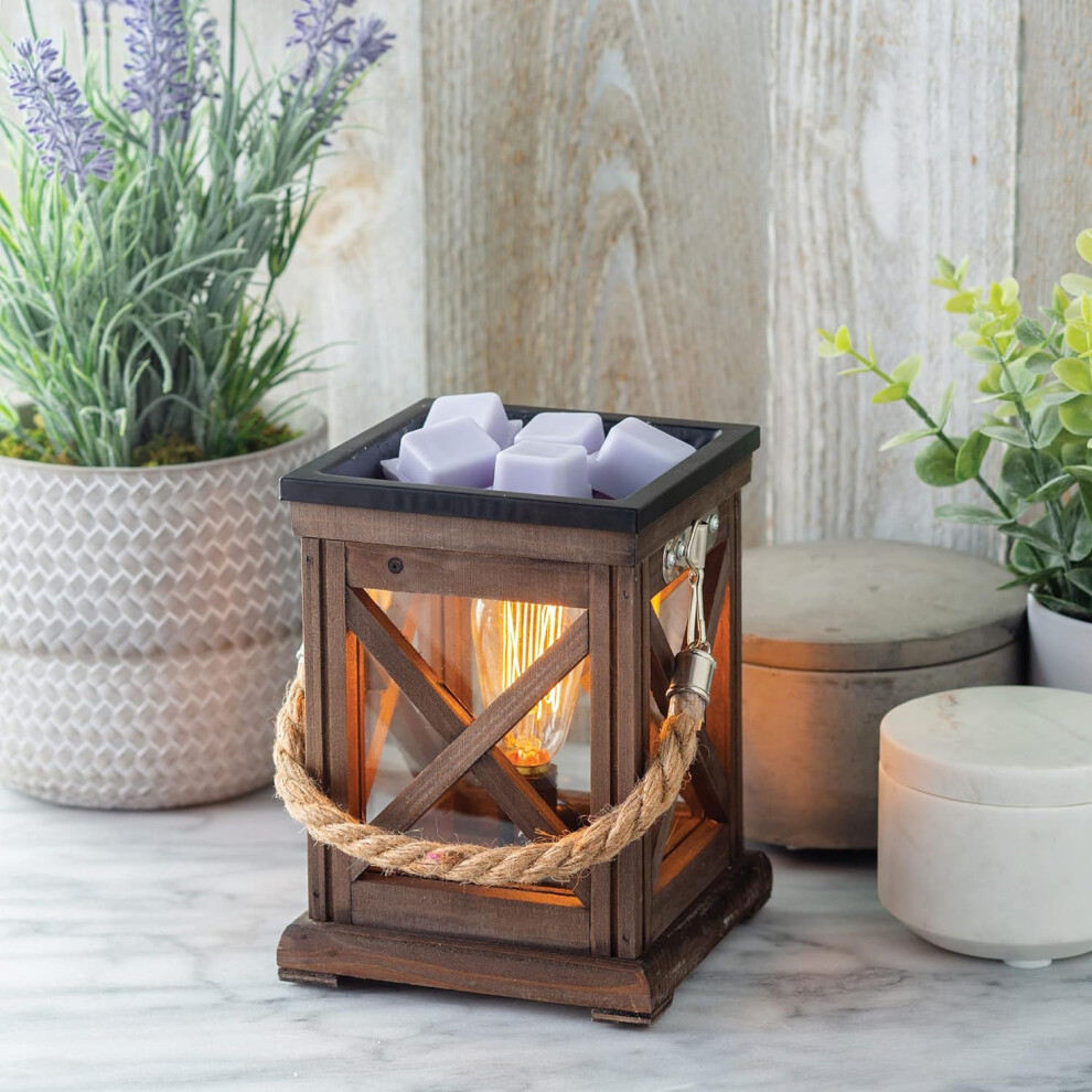 Edison Style Bulb Fragrance Warmer - Walnut and Rope