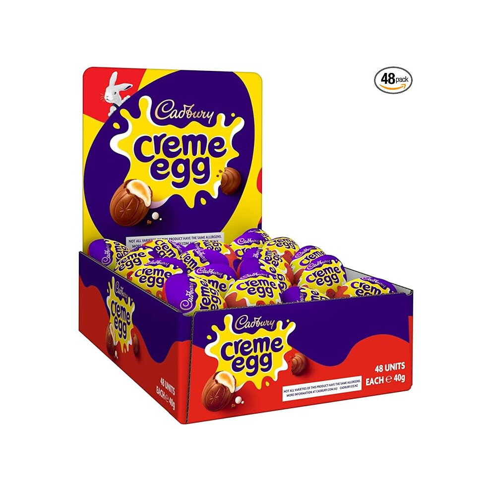 Cadbury Easter Milk Chocolate Filled With Creamy Filling Creme Egg (Pack Of 48)