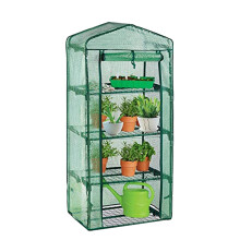 4 Tier Weatherproof Large Green House with Shelves