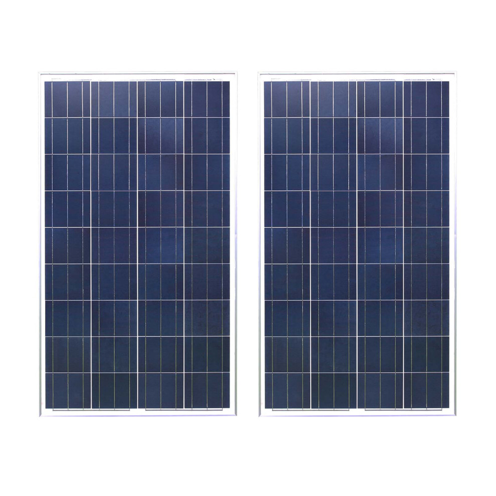 (100w 2 pack ) Solar Panels Premium Quality PV Poly Photovoltaic Panel connector Boat Caravan