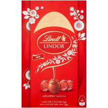 Lindt Lindor Milk Chocolate Easter Egg Medium, 215g - Contains Milk Chocolate Truffles with a Smooth Melting Filling - Easter Gift