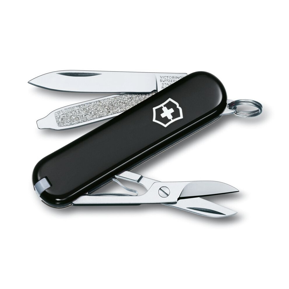 (black) Victorinox CLASSIC SD swiss army knife - original keyring size pocket knife