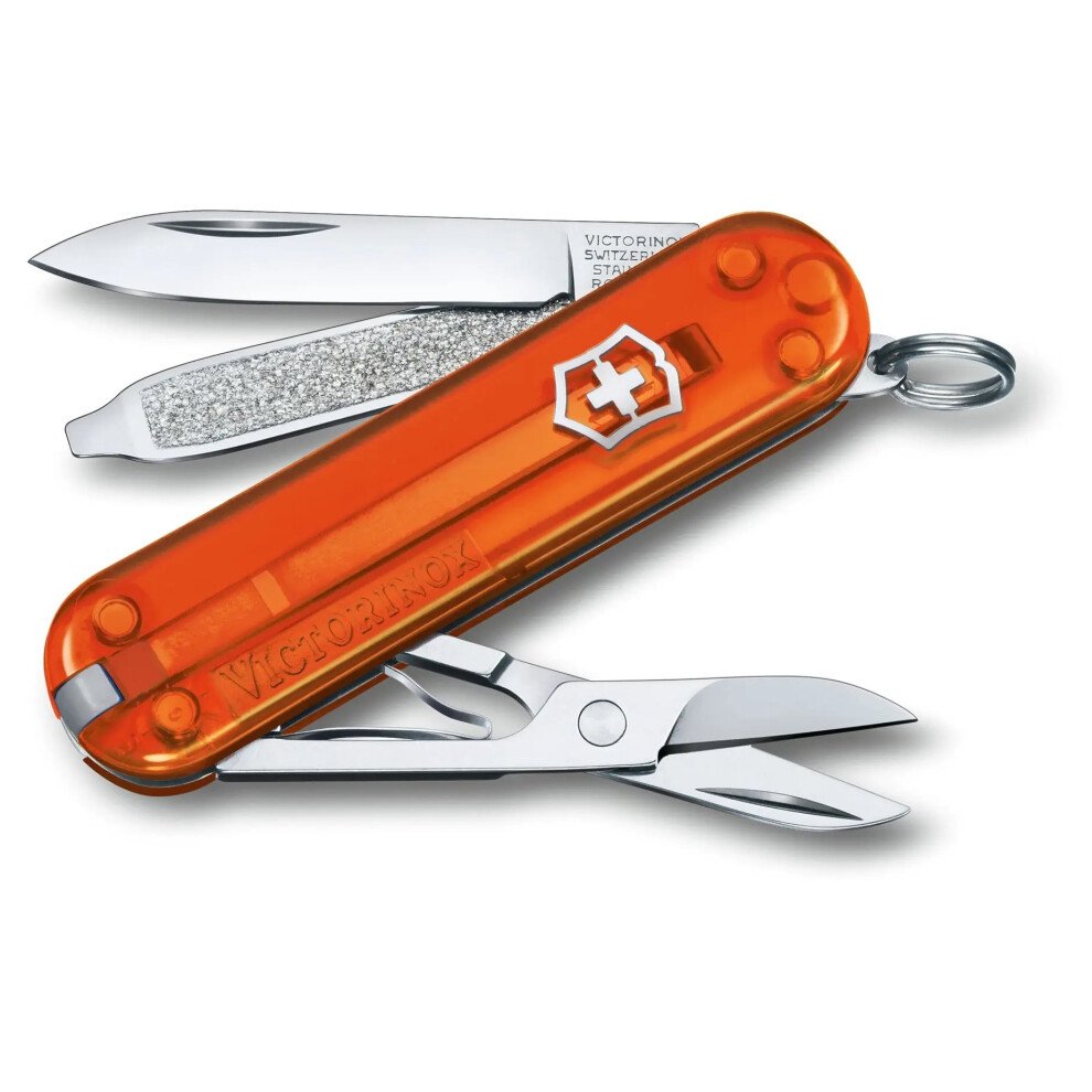 (fire opal) Victorinox CLASSIC SD swiss army knife - original keyring size pocket knife