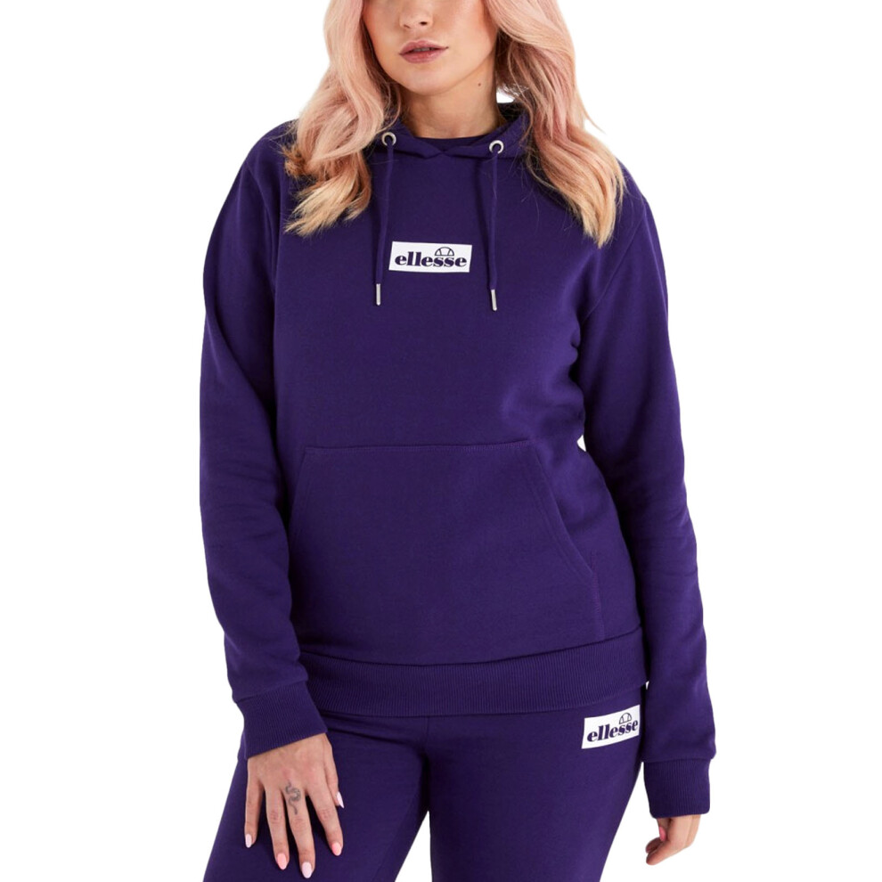 (12, Dark Purple) Ellesse Womens Totti Oh Hooded Pullover Sweatshirt Jumper Hoody Hoodie